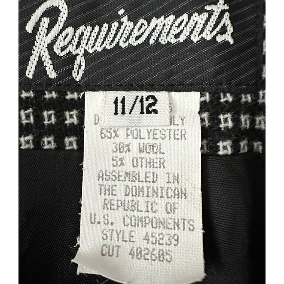 REQUIREMENTS Wool Blend Check Skirt Suit Set Blazer 11/12 Skirt 9/10 Work Outfit - Picture 8 of 9